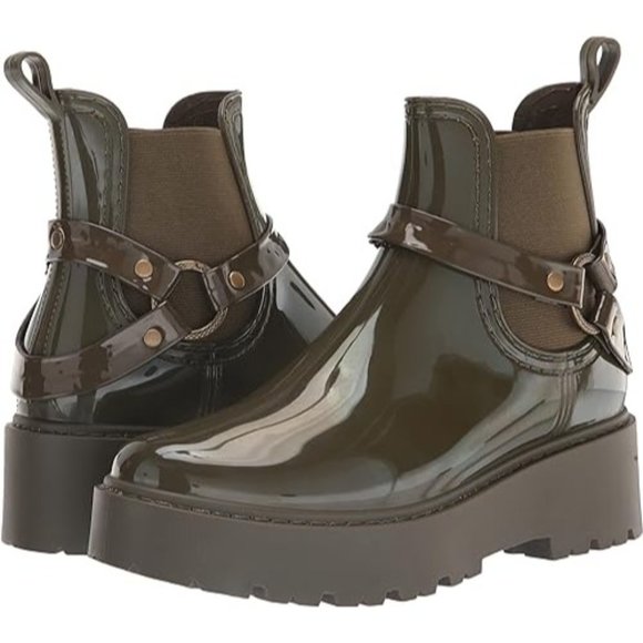 Zodiac Women's Carter Rain Booties Dark Olive Size 10 NIB - Picture 6 of 7